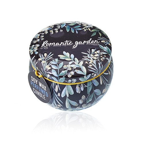 Art Tin Candle - Assorted Design - Romantic Garden - Tea & Rose